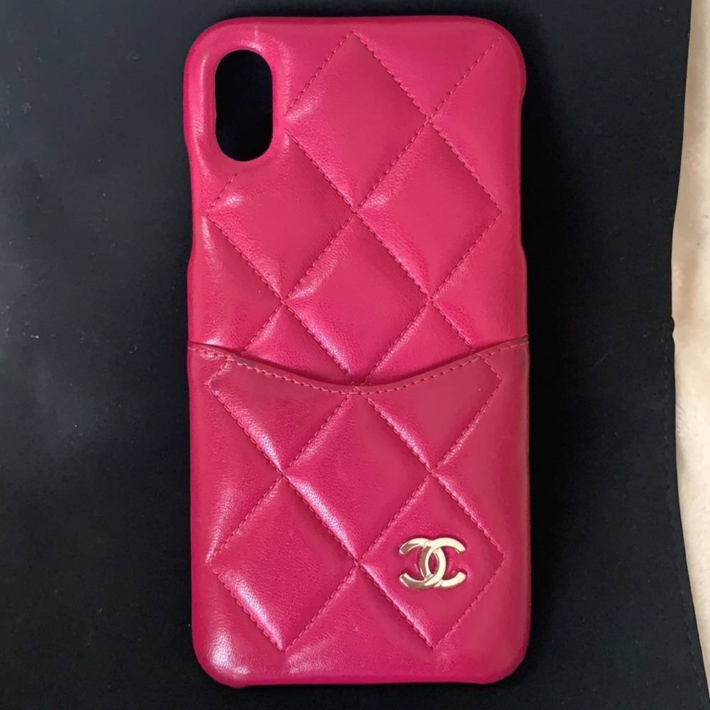 CHANEL Lambskin Quilted IPhone X XS Max Case